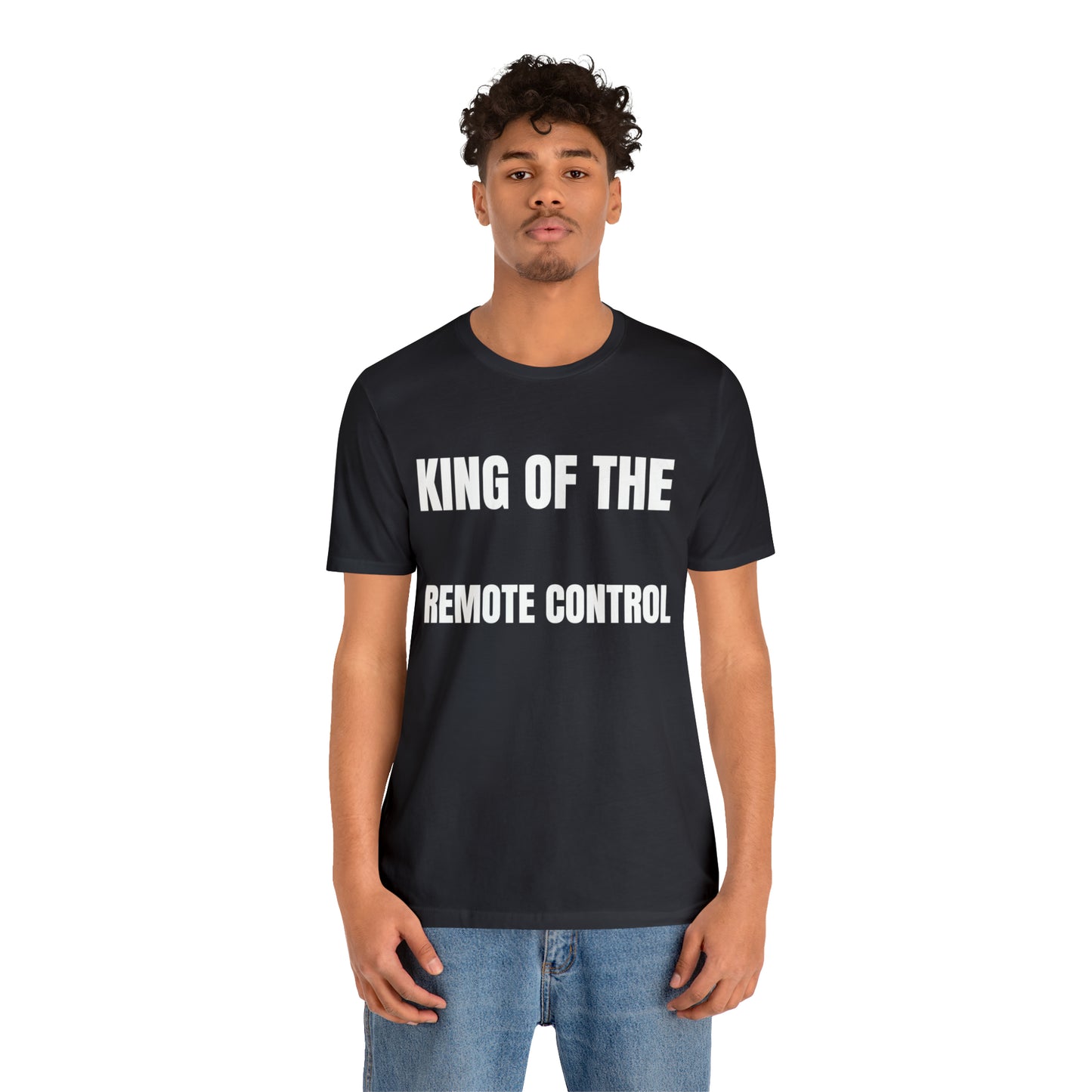 Unisex Jersey Tee: Short Sleeve, King of the Remote Control Design