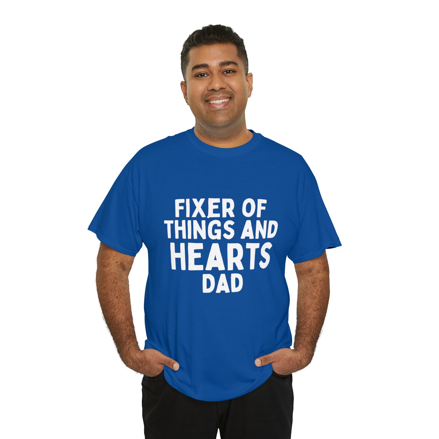 Unisex Jersey Tee: Short Sleeve, "Fixer of Things and Hearts: Dad" Design