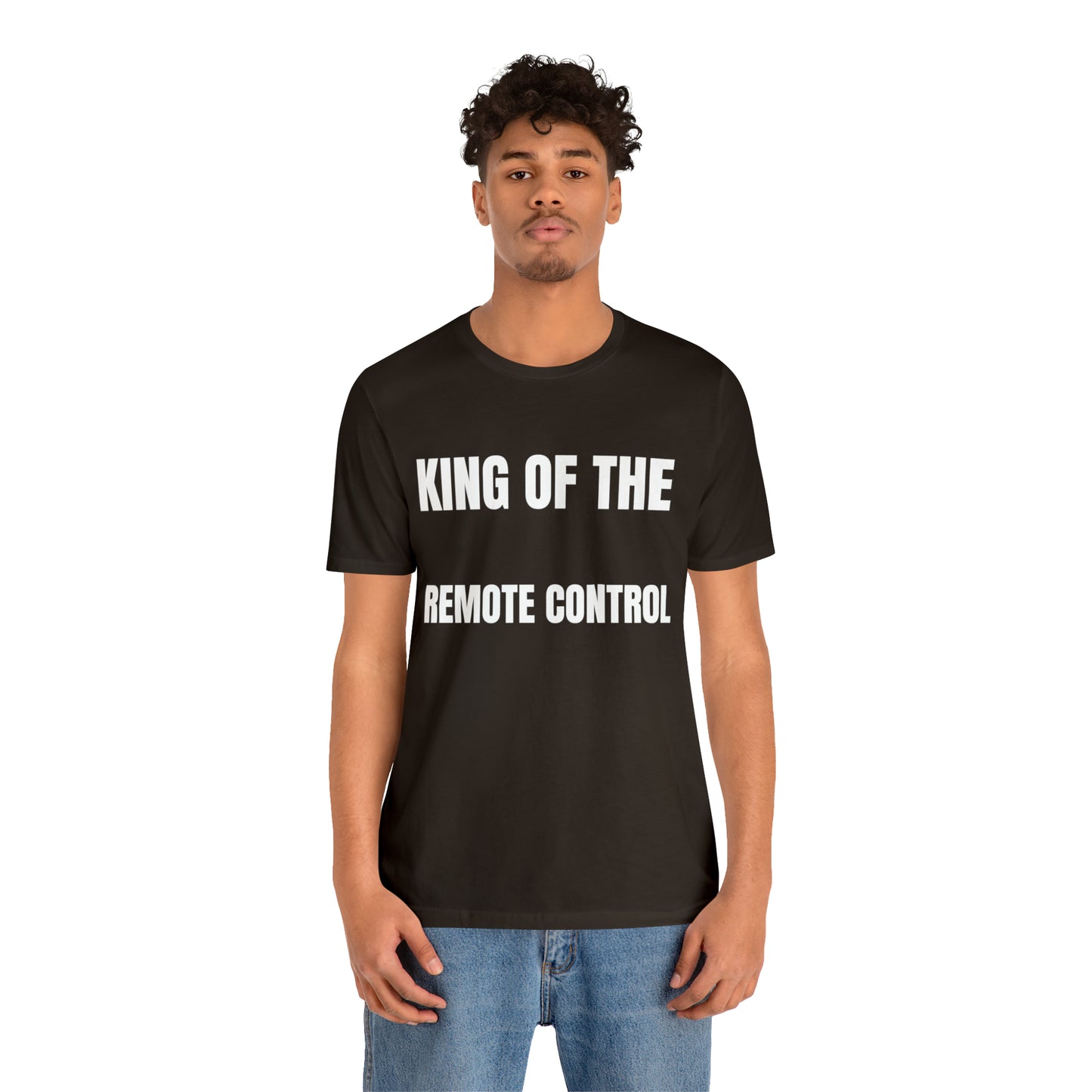 Unisex Jersey Tee: Short Sleeve, King of the Remote Control Design