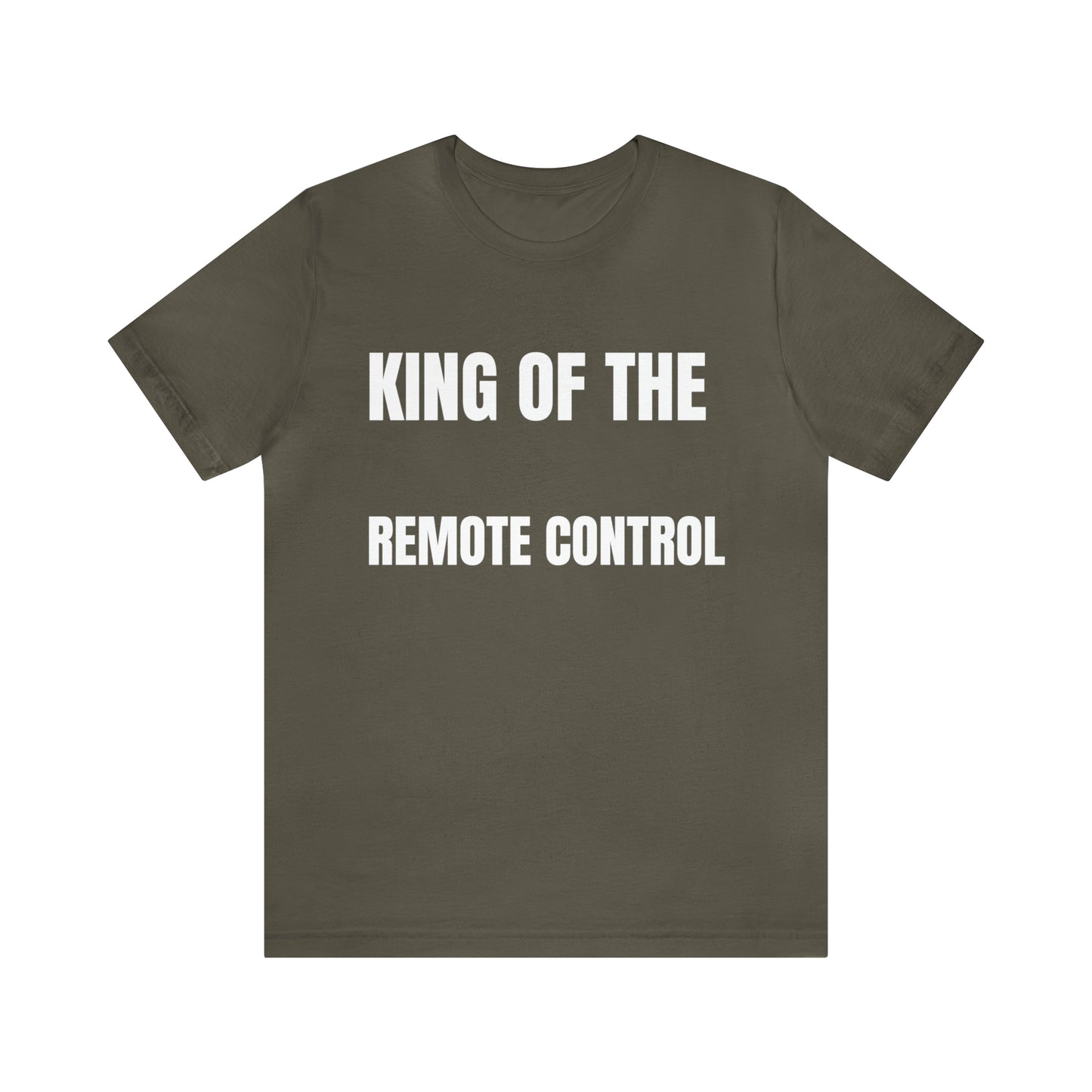 Unisex Jersey Tee: Short Sleeve, King of the Remote Control Design