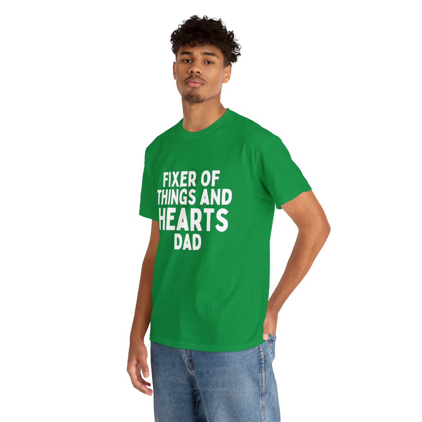 Unisex Jersey Tee: Short Sleeve, "Fixer of Things and Hearts: Dad" Design