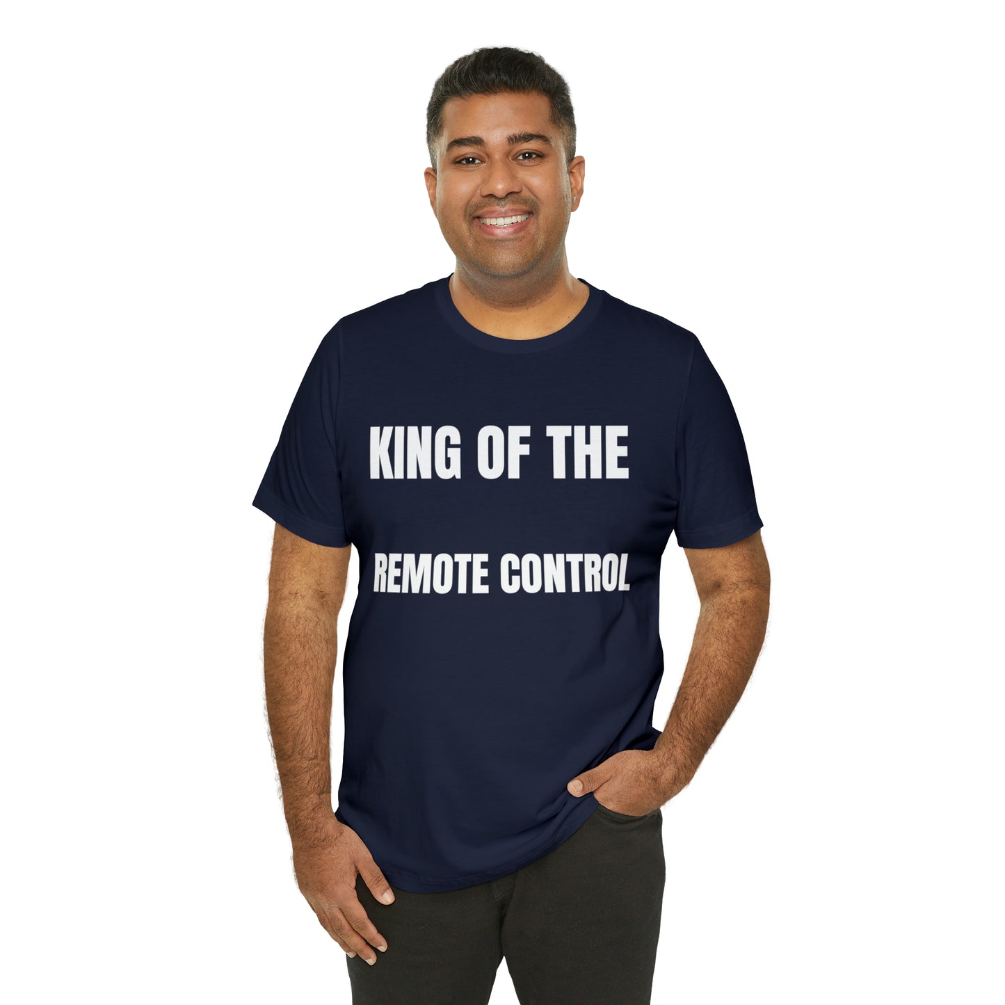Unisex Jersey Tee: Short Sleeve, King of the Remote Control Design