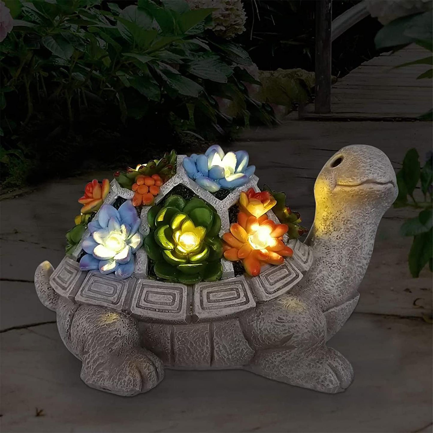 Eco-Friendly Solar-Powered Turtle Statue with LED Lights for Garden, Patio & Yard - Perfect Gift for Home Decor