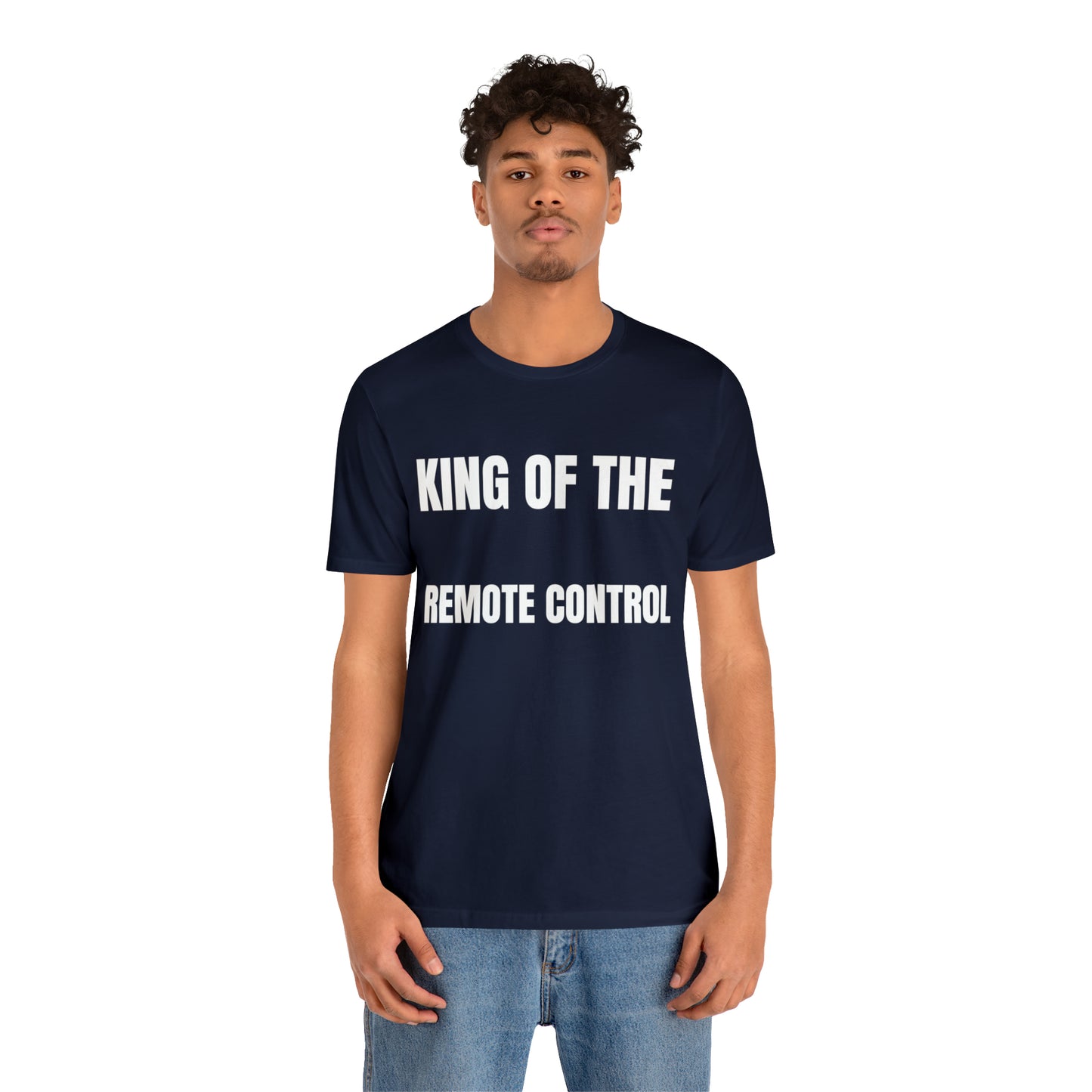 Unisex Jersey Tee: Short Sleeve, King of the Remote Control Design