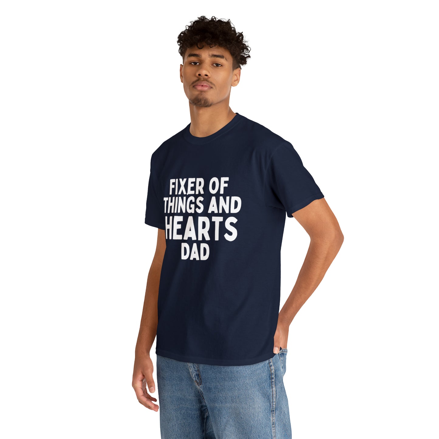 Unisex Jersey Tee: Short Sleeve, "Fixer of Things and Hearts: Dad" Design