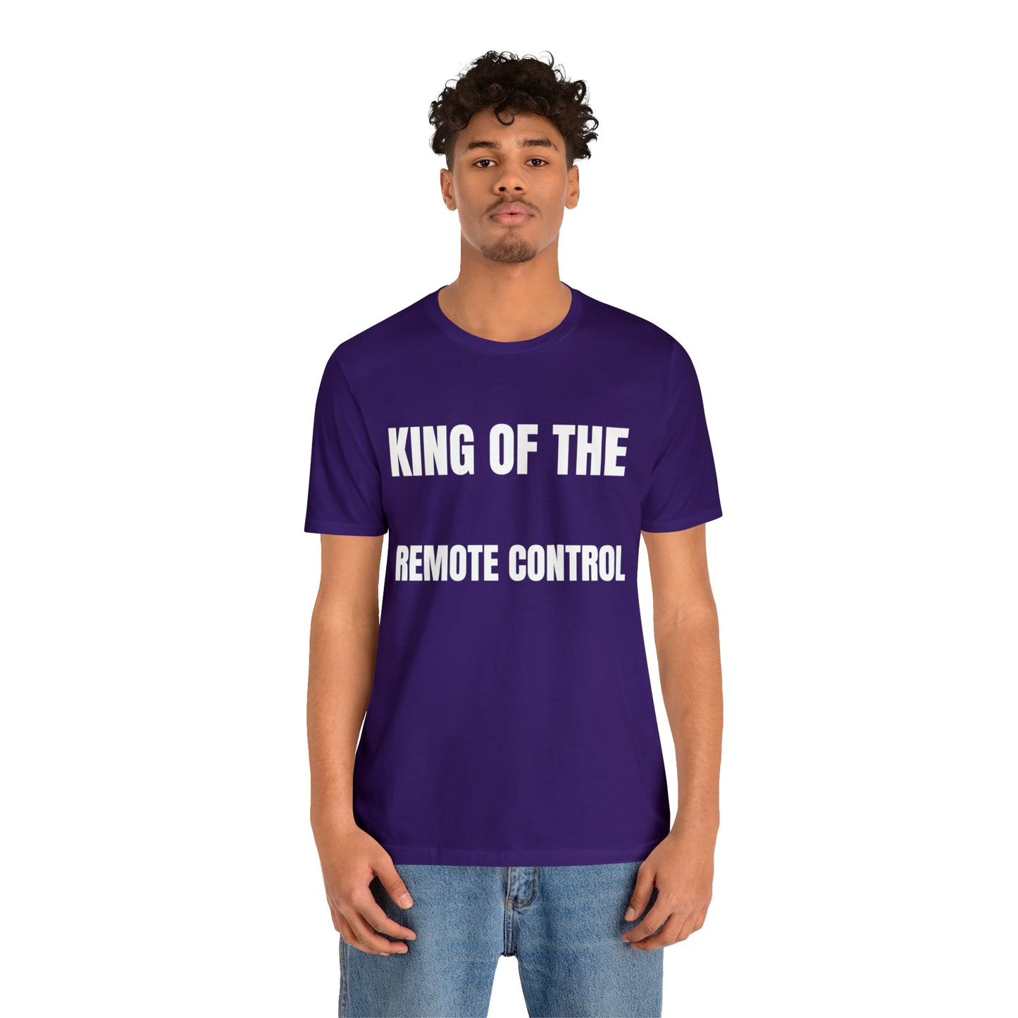 Unisex Jersey Tee: Short Sleeve, King of the Remote Control Design
