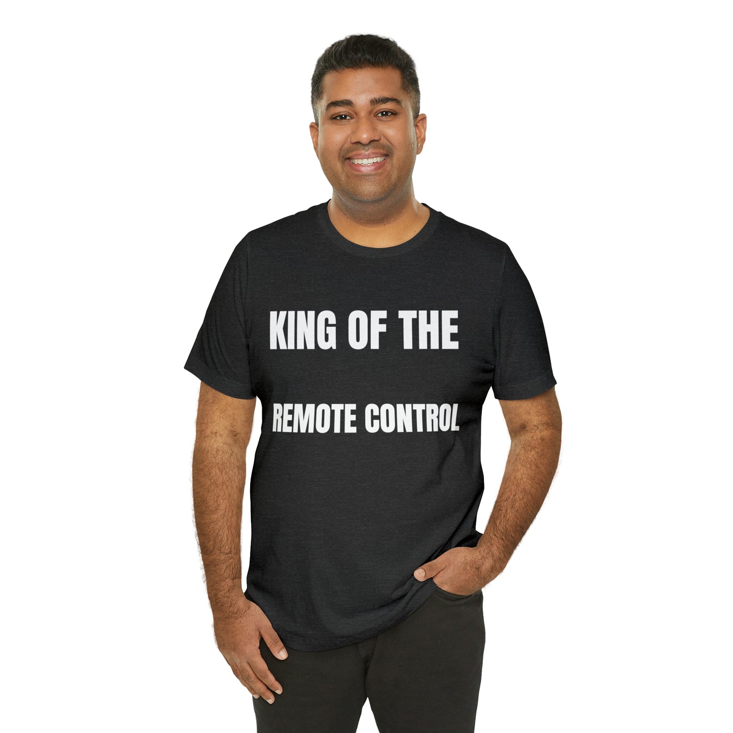 Unisex Jersey Tee: Short Sleeve, King of the Remote Control Design