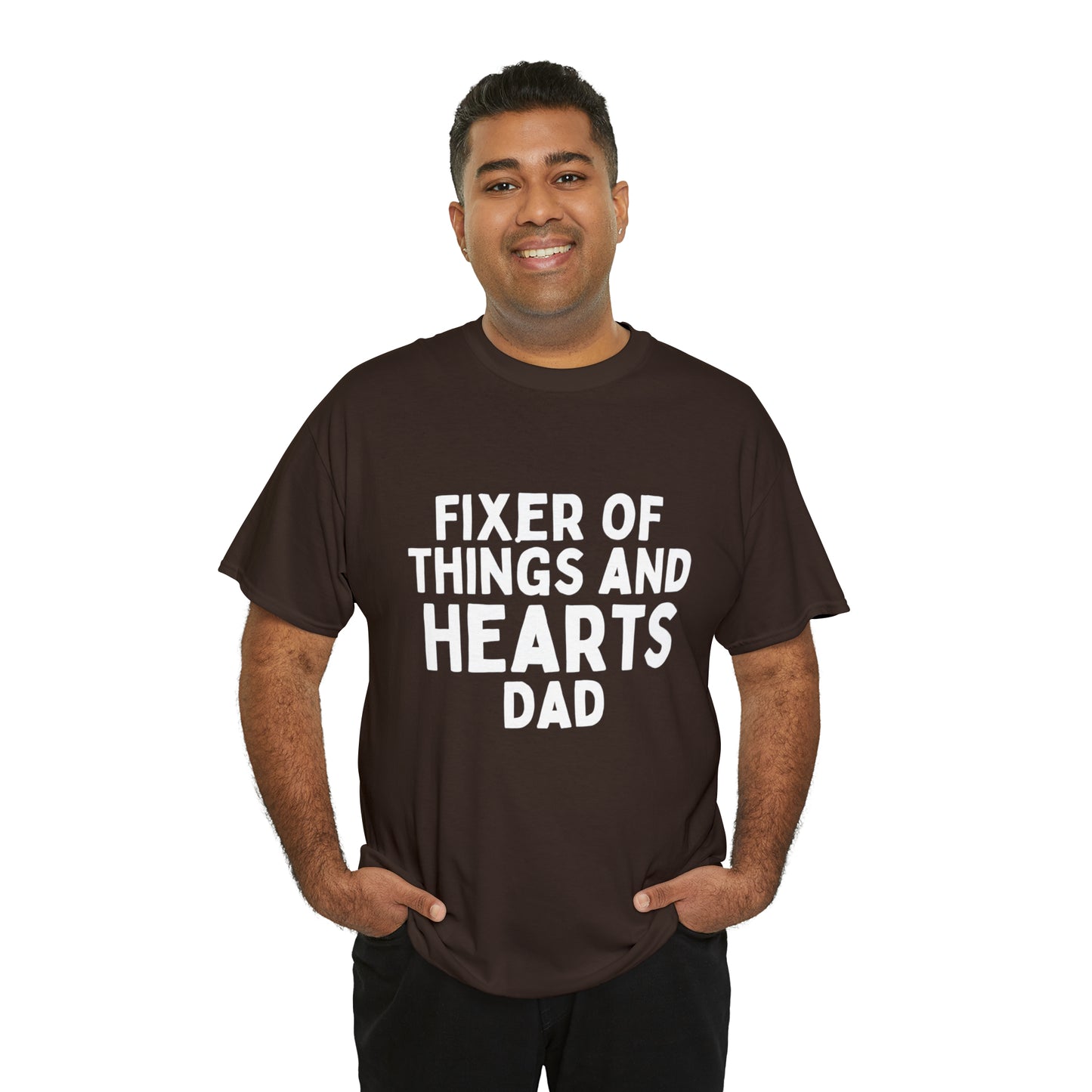 Unisex Jersey Tee: Short Sleeve, "Fixer of Things and Hearts: Dad" Design