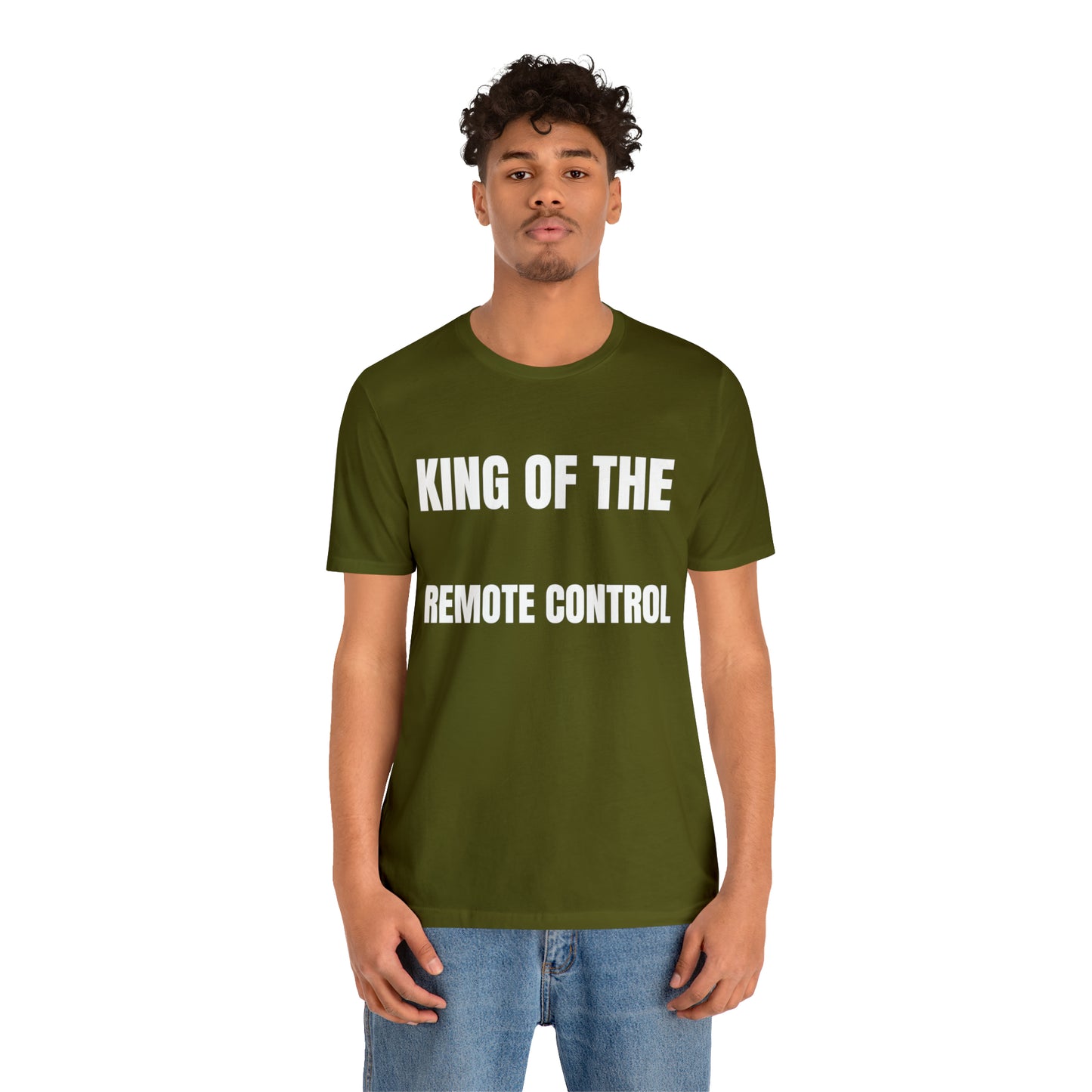 Unisex Jersey Tee: Short Sleeve, King of the Remote Control Design