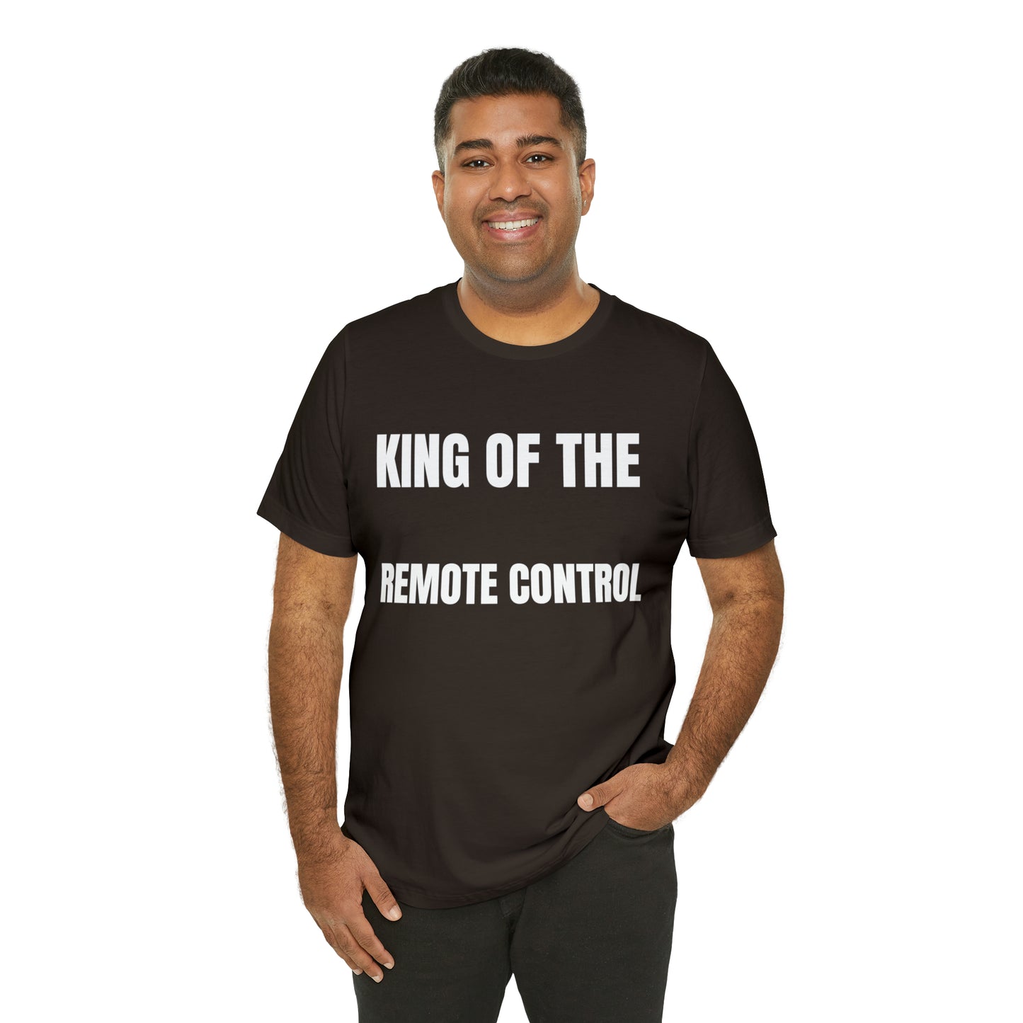 Unisex Jersey Tee: Short Sleeve, King of the Remote Control Design