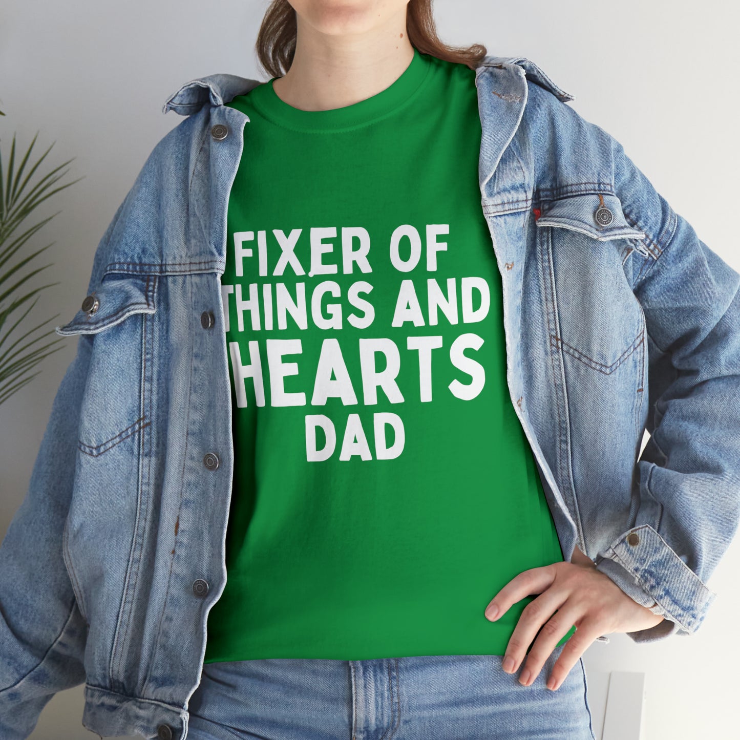 Unisex Jersey Tee: Short Sleeve, "Fixer of Things and Hearts: Dad" Design