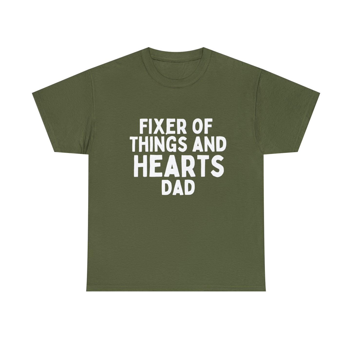 Unisex Jersey Tee: Short Sleeve, "Fixer of Things and Hearts: Dad" Design
