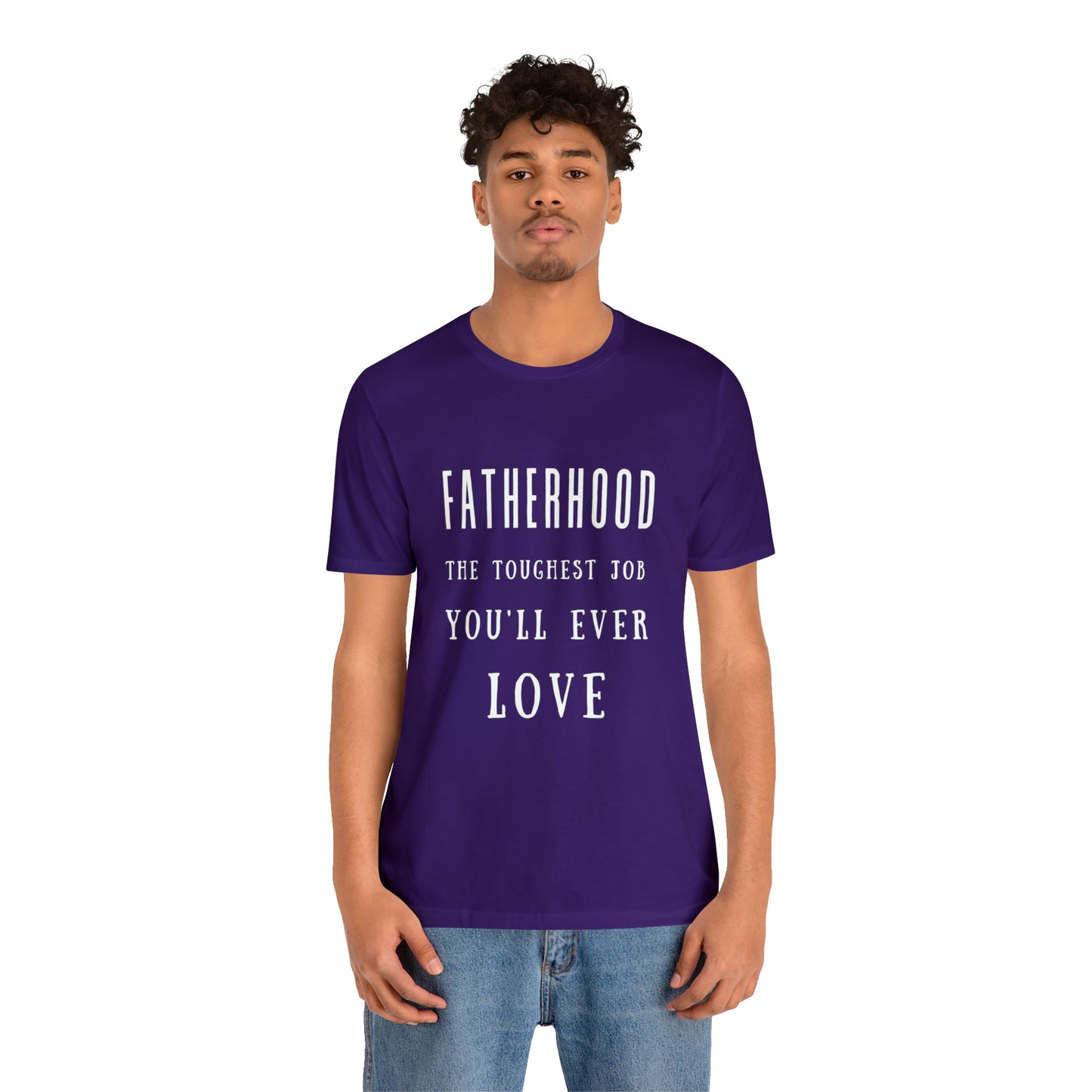 Experience Comfort: Unisex Jersey Short Sleeve Tee - Embrace Fatherhood With Style