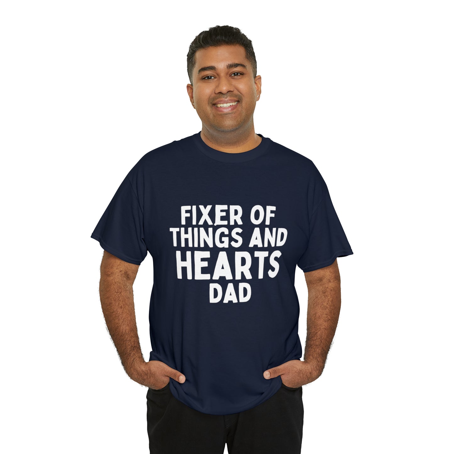 Unisex Jersey Tee: Short Sleeve, "Fixer of Things and Hearts: Dad" Design
