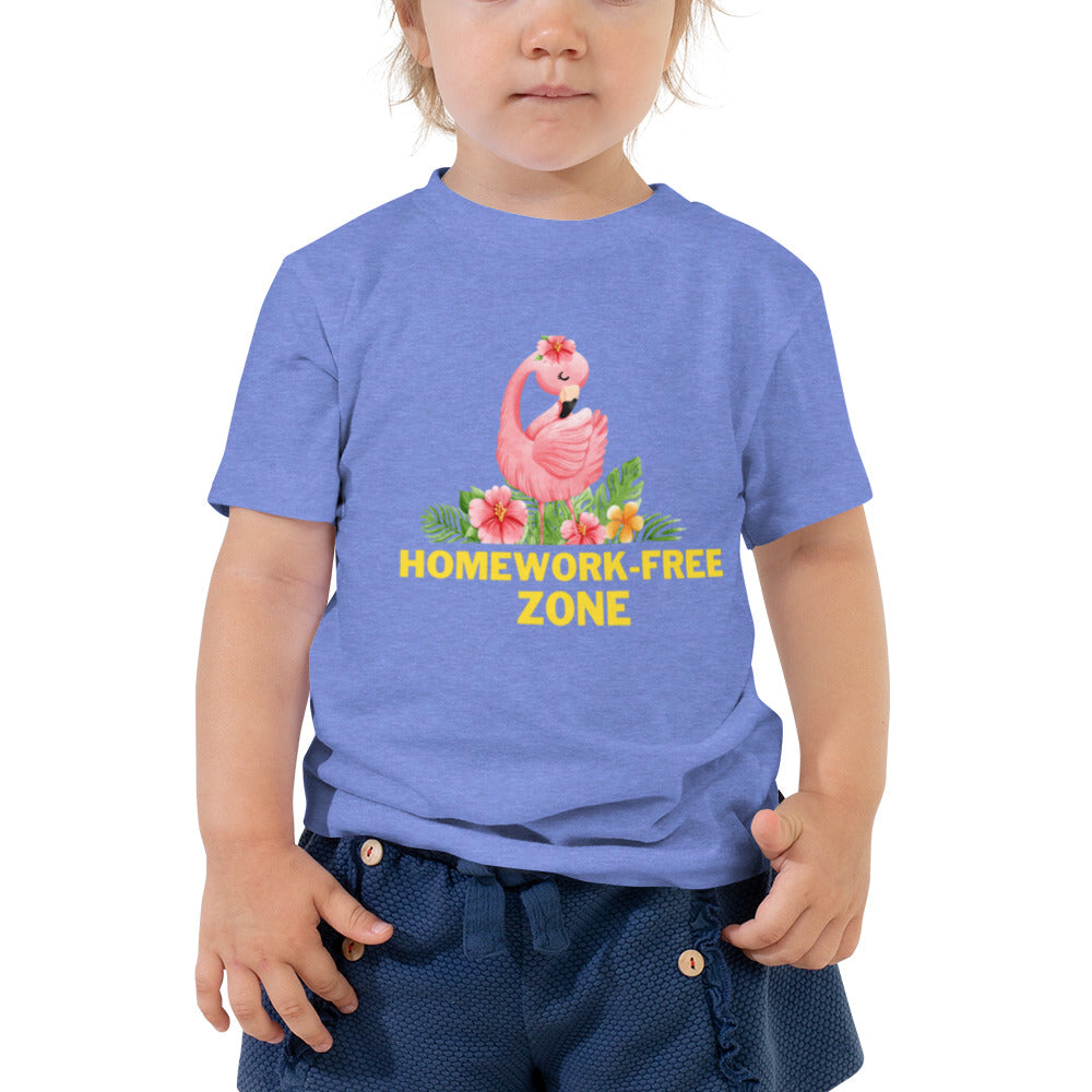 "Homework-Free Zone" - Toddler Short Sleeve Tee | Comfort Meets Style