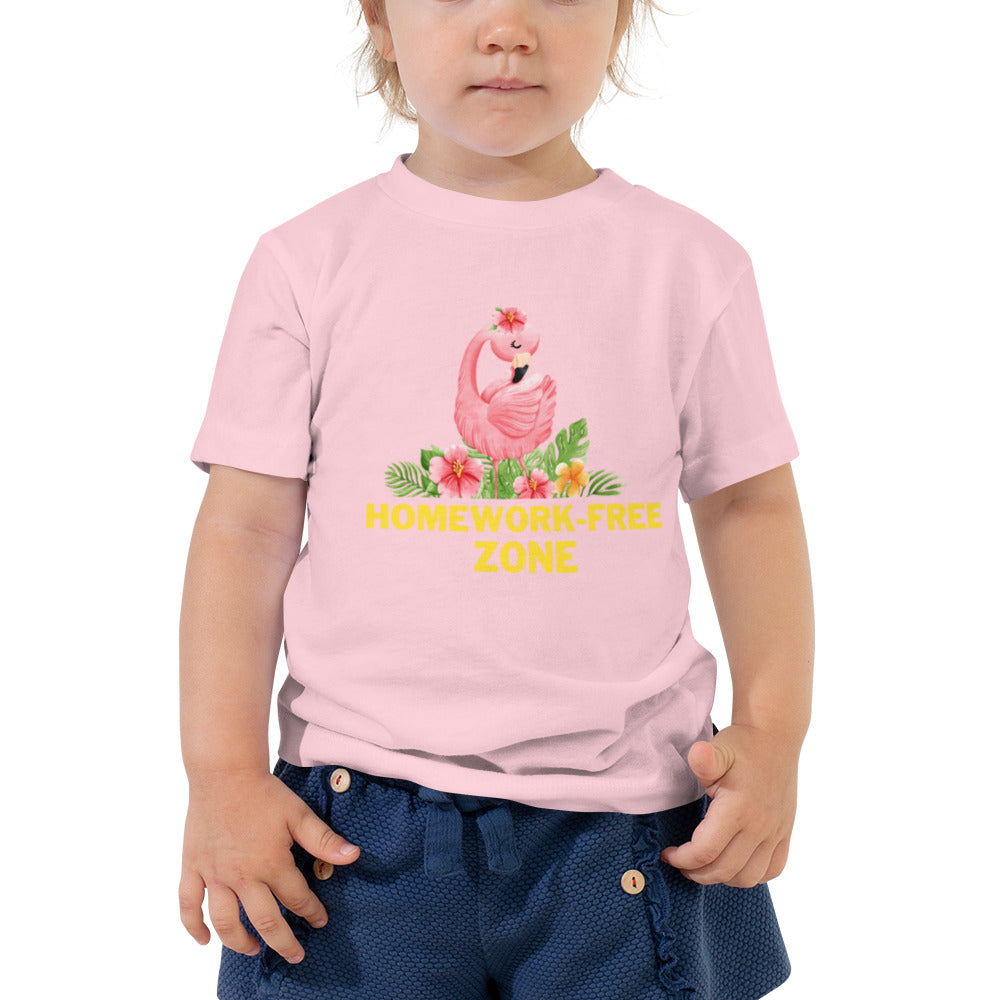 "Homework-Free Zone" - Toddler Short Sleeve Tee | Comfort Meets Style