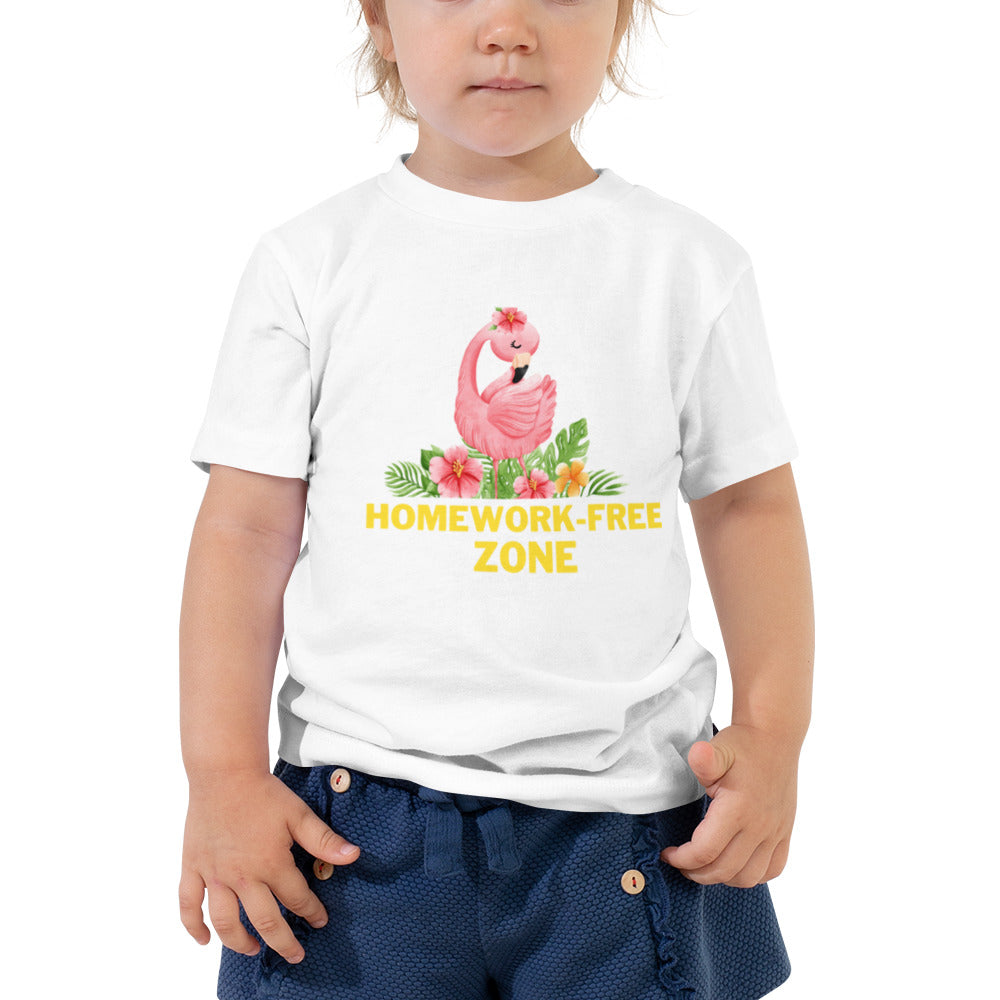 "Homework-Free Zone" - Toddler Short Sleeve Tee | Comfort Meets Style
