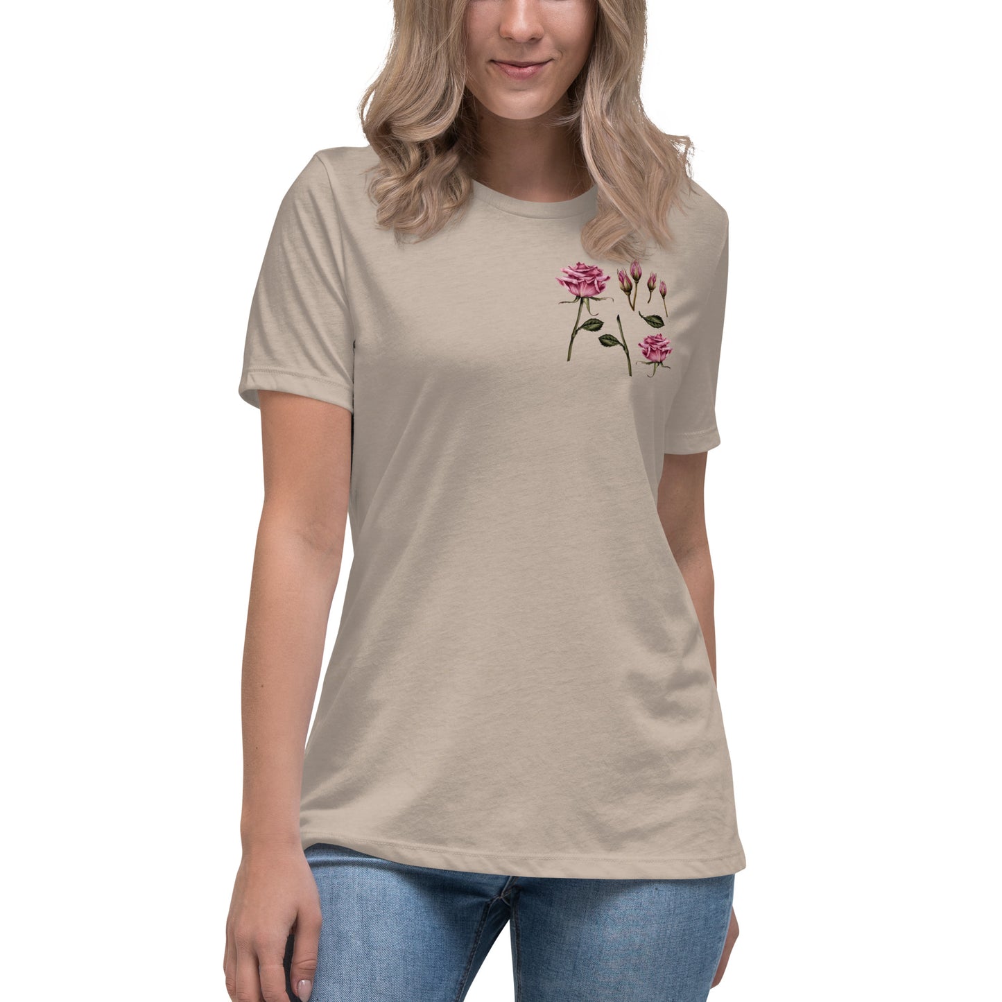 Women's Soft & Stylish Flower Print T-Shirt - Versatile & Comfortable