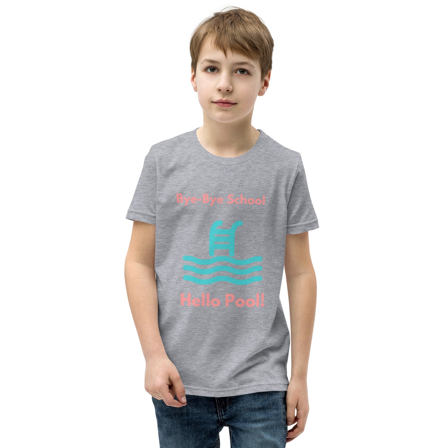 "Hello Pool, Goodbye School!" - Youth Short Sleeve T-Shirt | Comfy and Unique Design