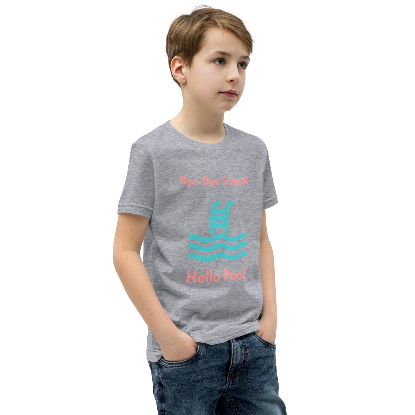 "Hello Pool, Goodbye School!" - Youth Short Sleeve T-Shirt | Comfy and Unique Design