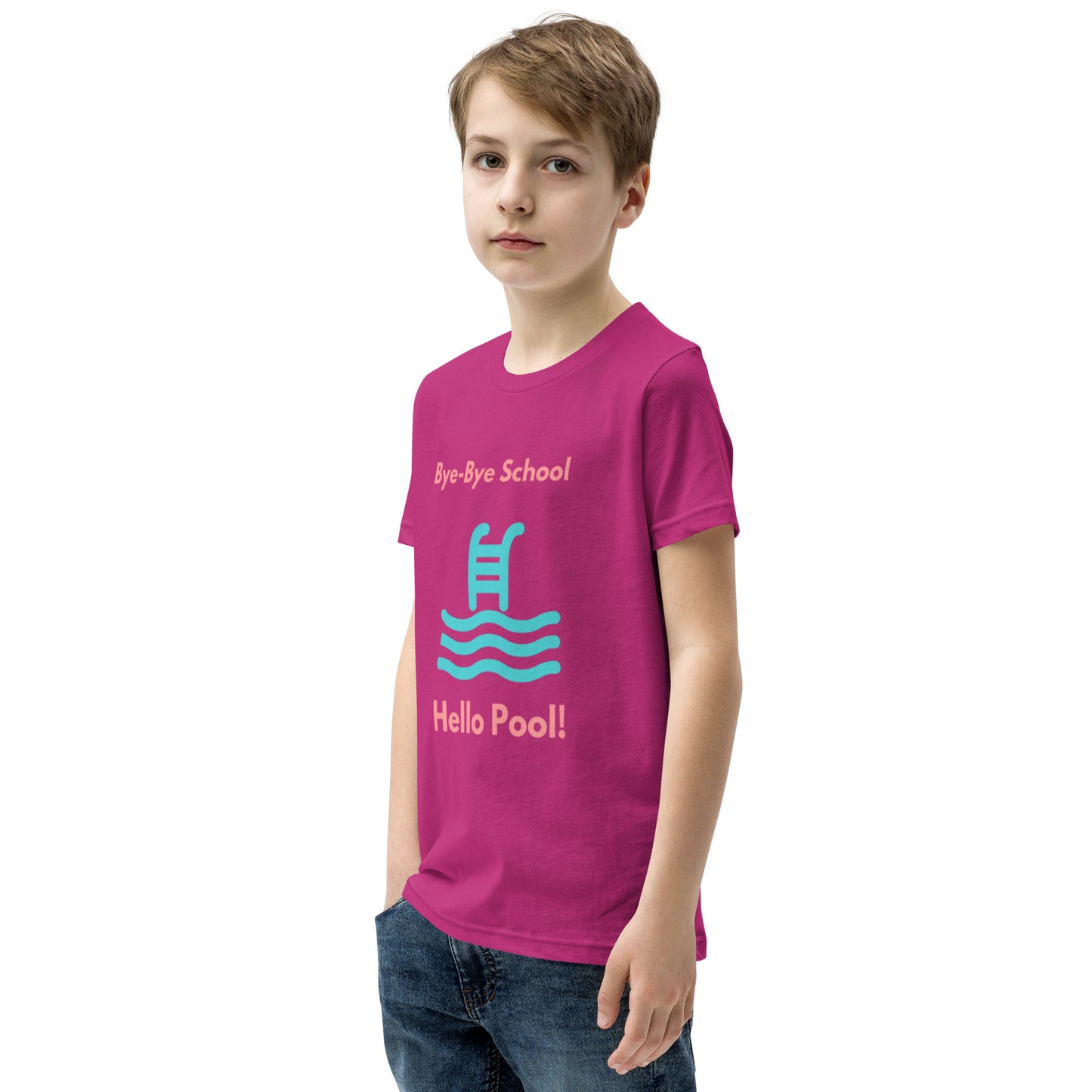 "Hello Pool, Goodbye School!" - Youth Short Sleeve T-Shirt | Comfy and Unique Design