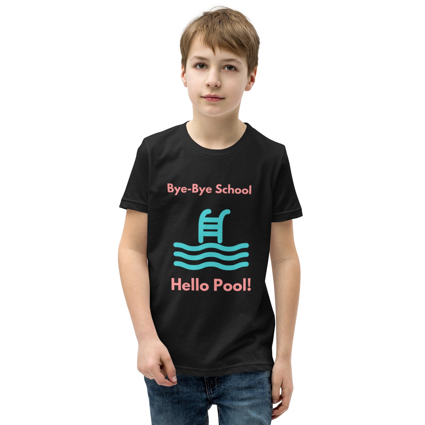 "Hello Pool, Goodbye School!" - Youth Short Sleeve T-Shirt | Comfy and Unique Design