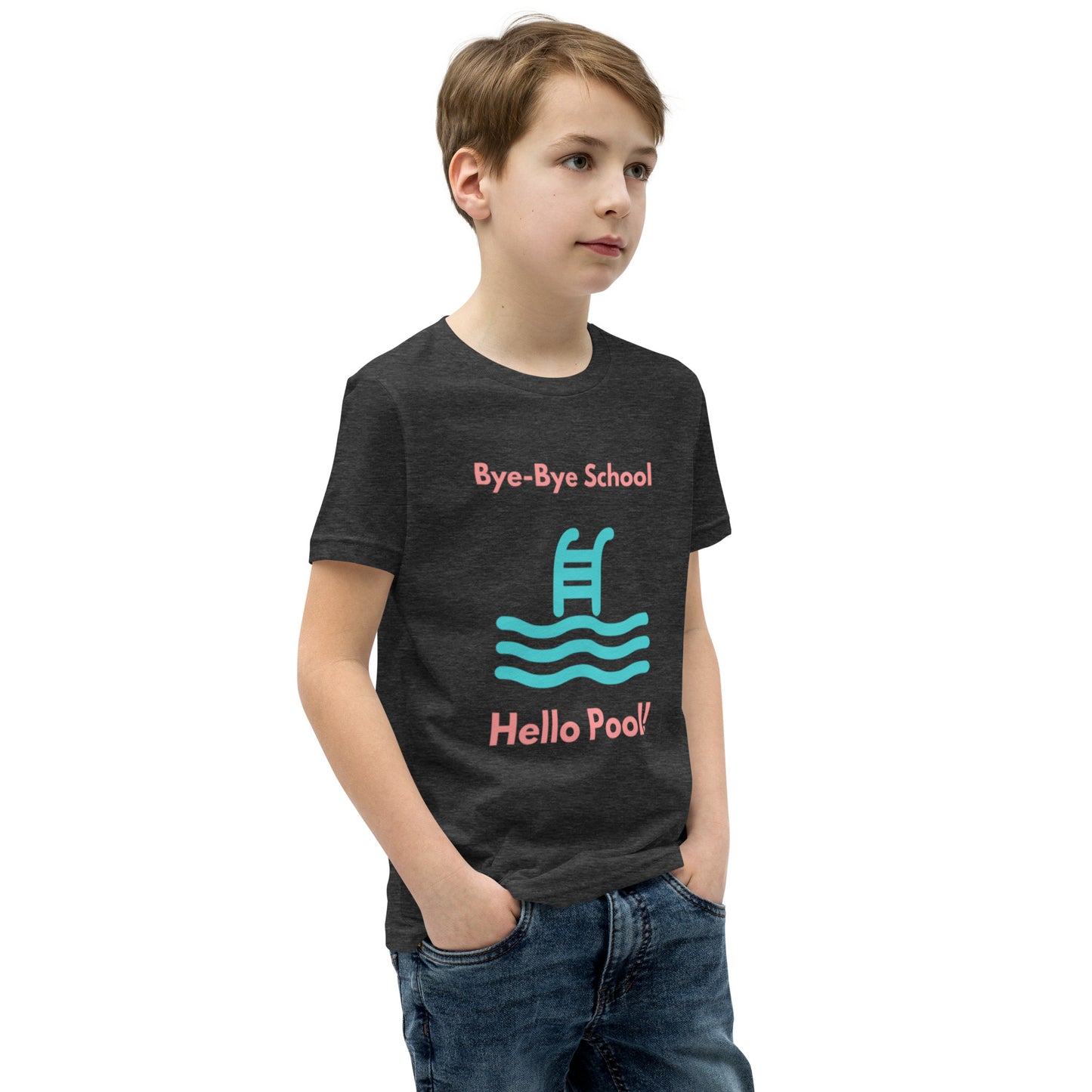 "Hello Pool, Goodbye School!" - Youth Short Sleeve T-Shirt | Comfy and Unique Design