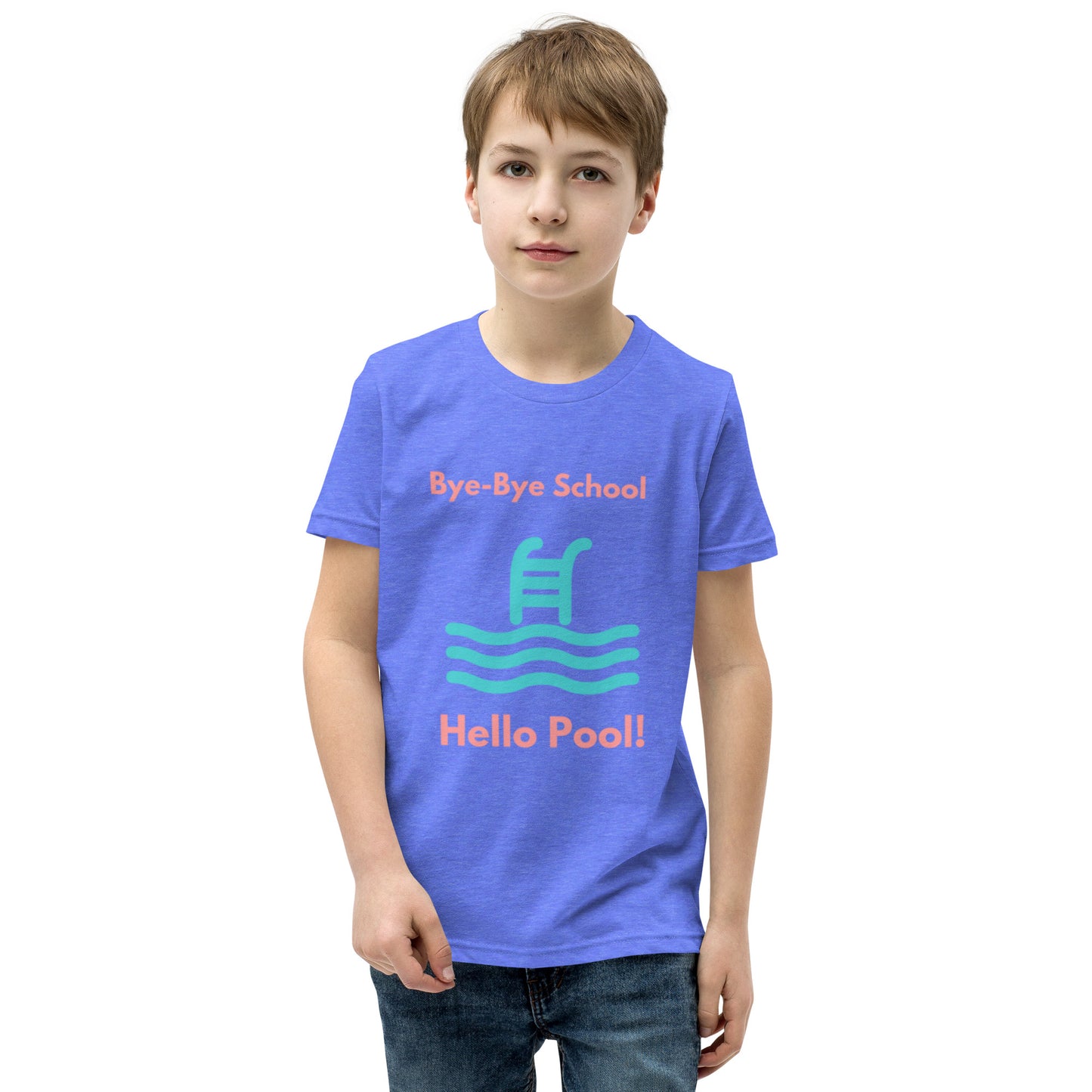 "Hello Pool, Goodbye School!" - Youth Short Sleeve T-Shirt | Comfy and Unique Design