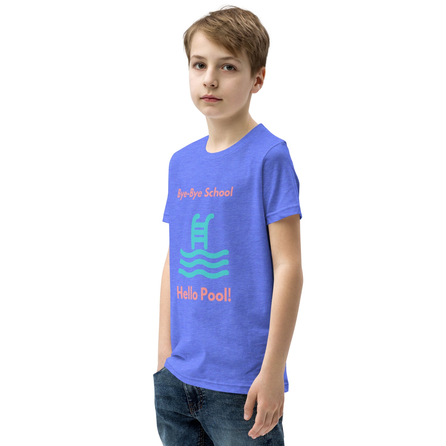 "Hello Pool, Goodbye School!" - Youth Short Sleeve T-Shirt | Comfy and Unique Design