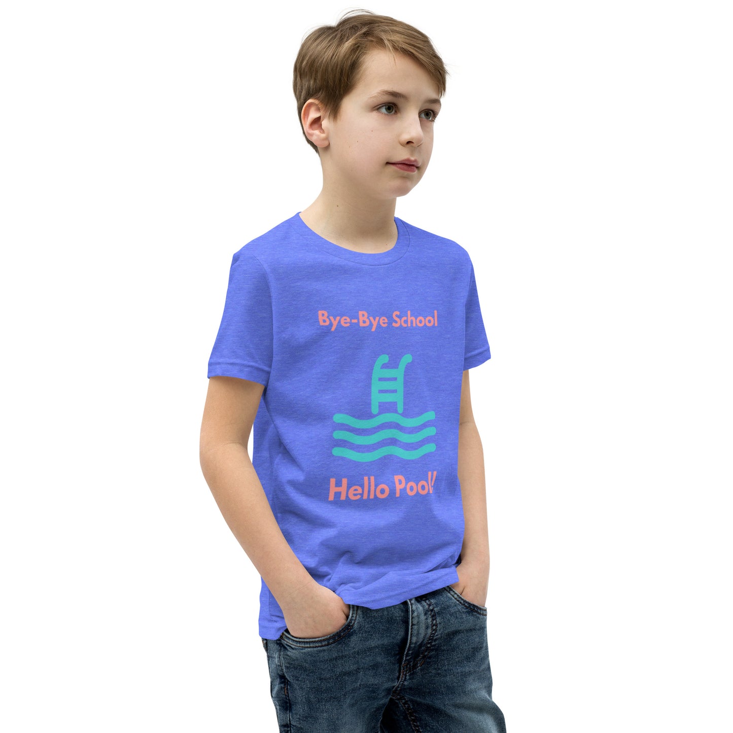 "Hello Pool, Goodbye School!" - Youth Short Sleeve T-Shirt | Comfy and Unique Design