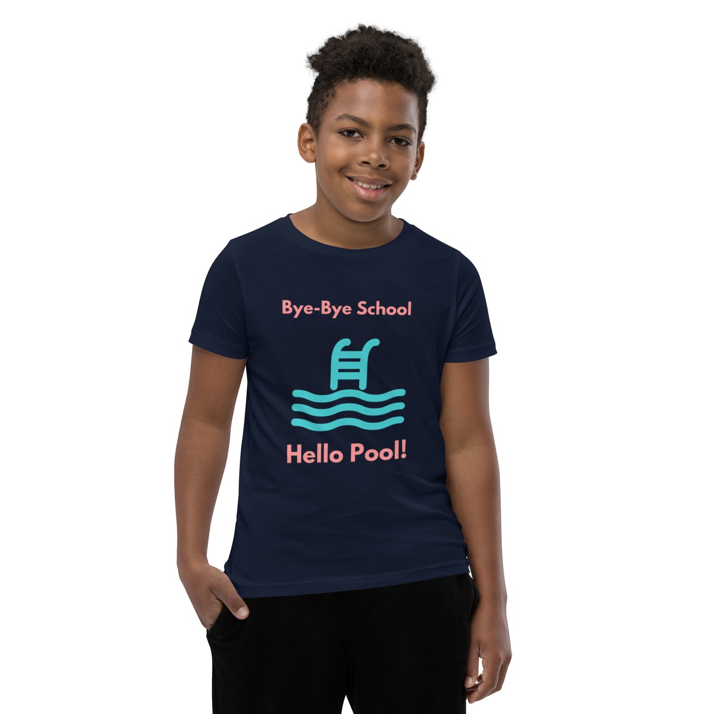 "Hello Pool, Goodbye School!" - Youth Short Sleeve T-Shirt | Comfy and Unique Design