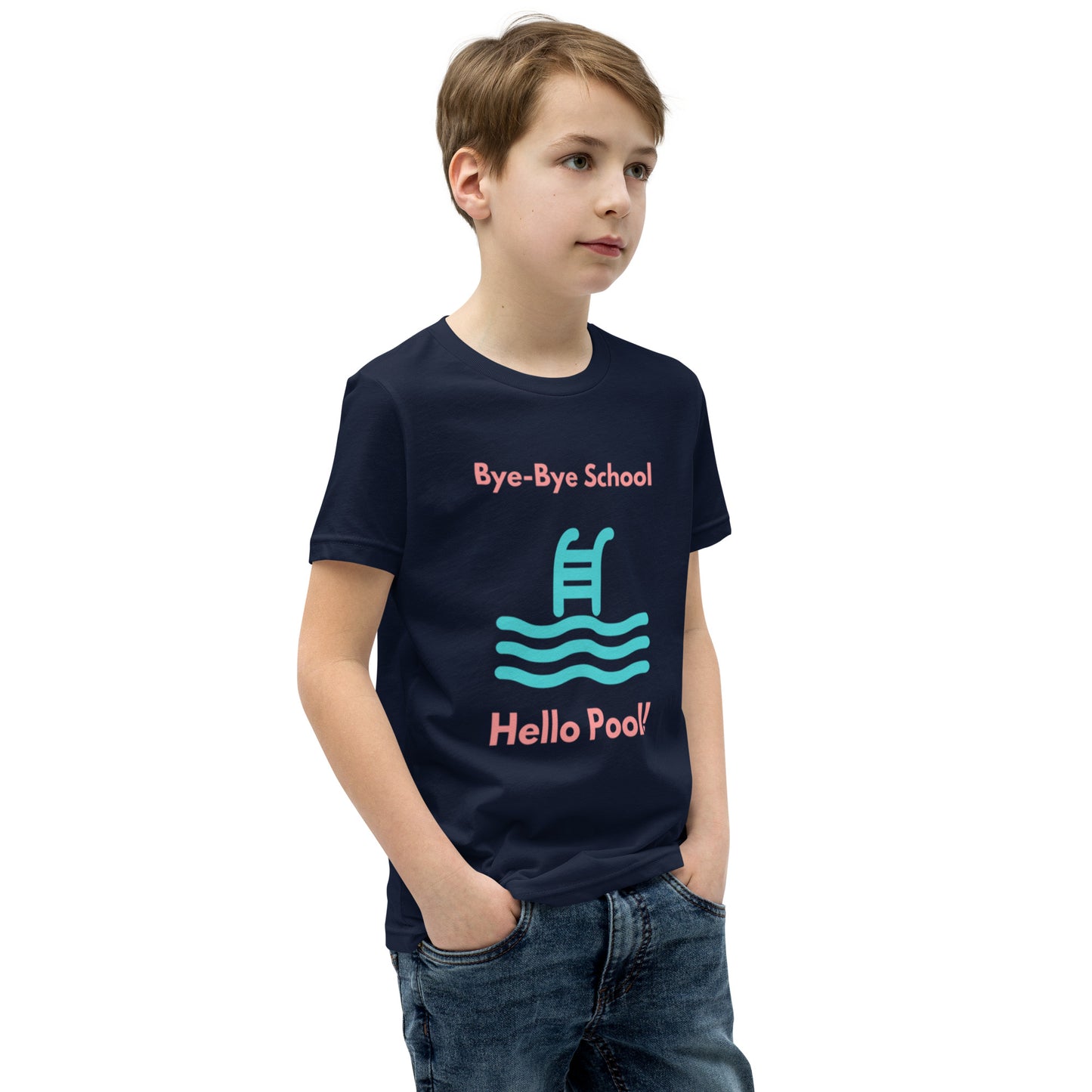 "Hello Pool, Goodbye School!" - Youth Short Sleeve T-Shirt | Comfy and Unique Design