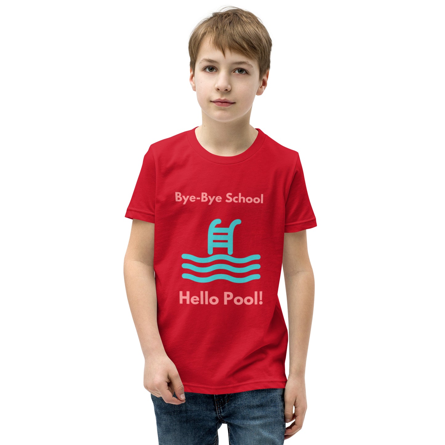 "Hello Pool, Goodbye School!" - Youth Short Sleeve T-Shirt | Comfy and Unique Design