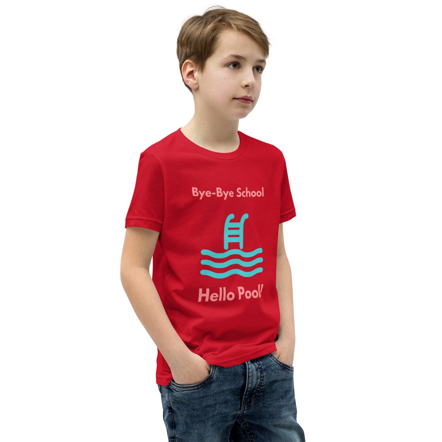 "Hello Pool, Goodbye School!" - Youth Short Sleeve T-Shirt | Comfy and Unique Design