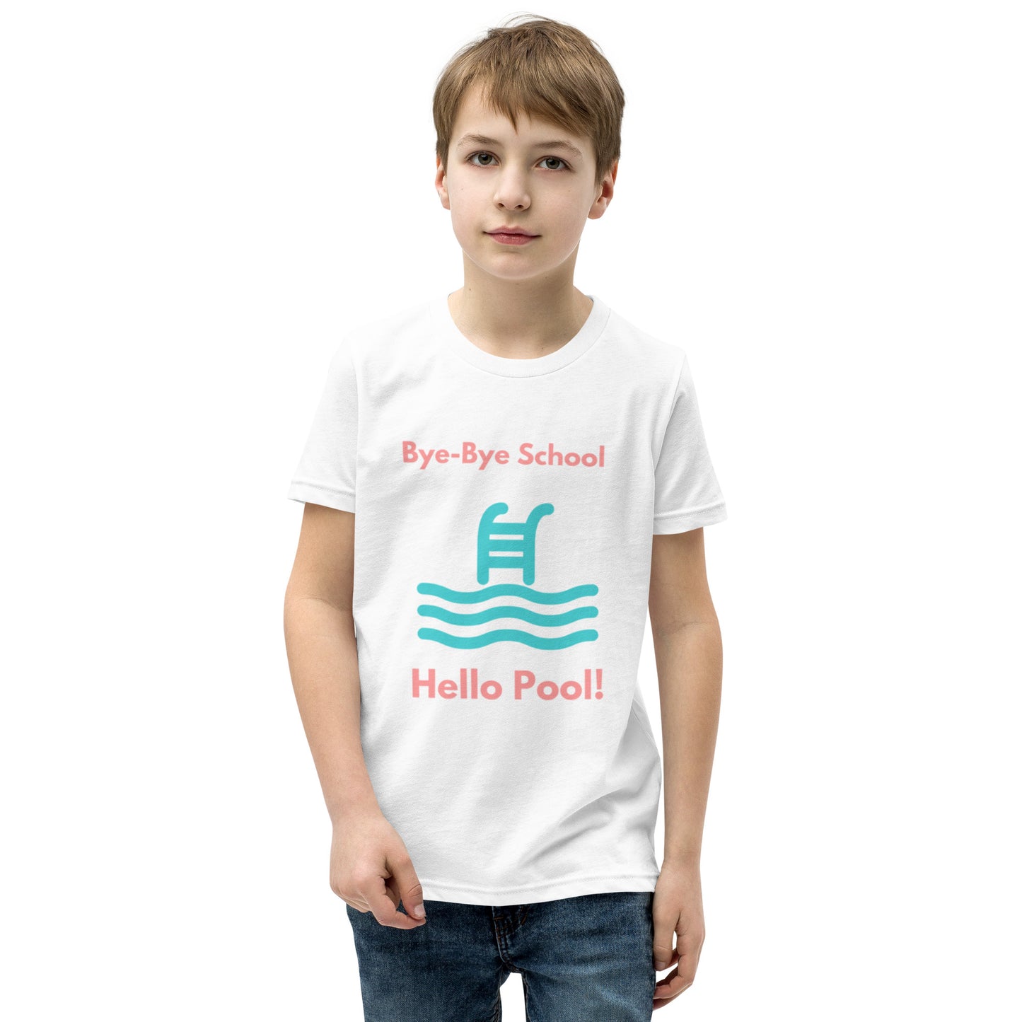 "Hello Pool, Goodbye School!" - Youth Short Sleeve T-Shirt | Comfy and Unique Design