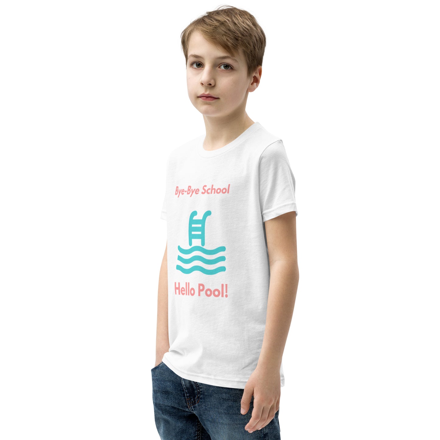 "Hello Pool, Goodbye School!" - Youth Short Sleeve T-Shirt | Comfy and Unique Design