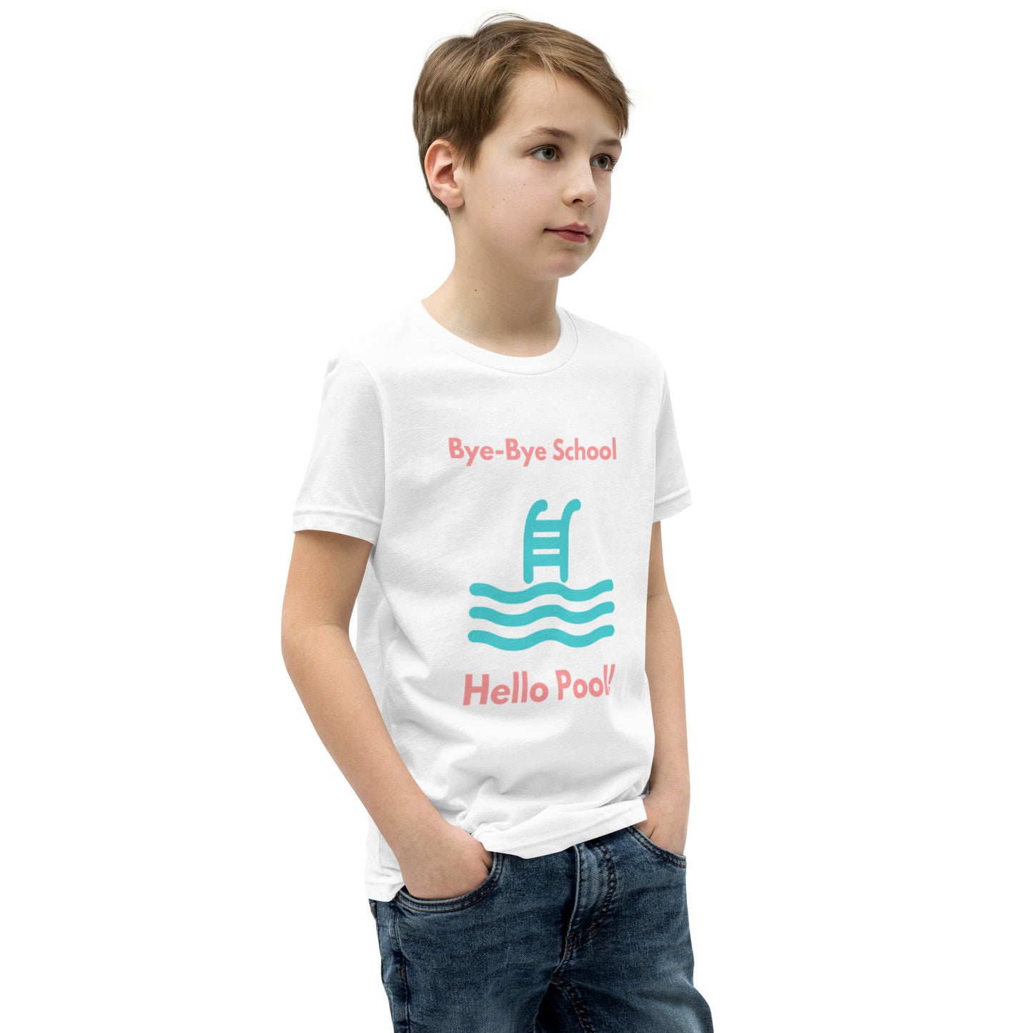 "Hello Pool, Goodbye School!" - Youth Short Sleeve T-Shirt | Comfy and Unique Design