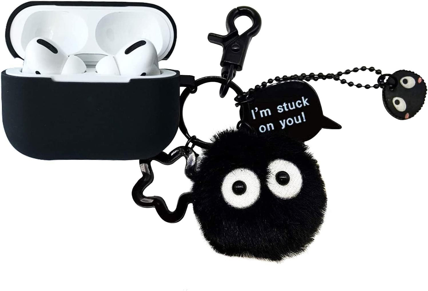 Dust Bunny Soot Sprite Plush Keychain (Style A) - Style a Adorable 2-Inch Plush Dust Bunny Keychain - A Soft and Stylish Accessory for Your Everyday Essentials"