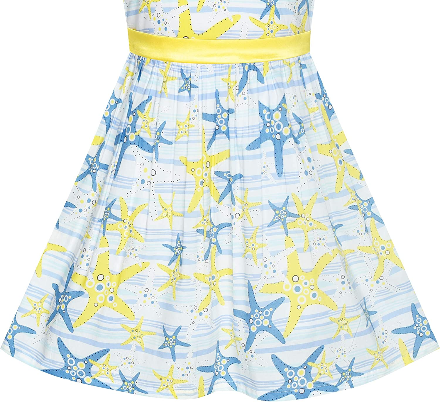 One Shoulder Sea Star Flower Dress for Girls - Perfect for Birthday Parties and Special Occasions!