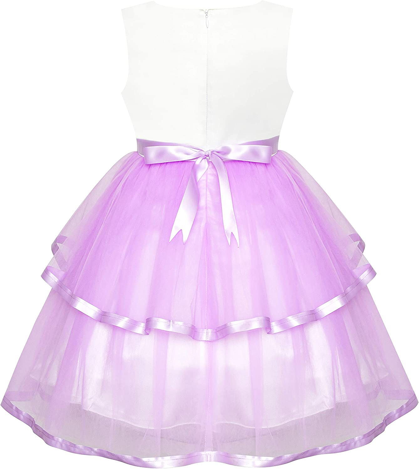 Purple Tiered Skirt Flower Girls Dress - Perfect for Weddings, Birthday Parties, and Special Occasions!