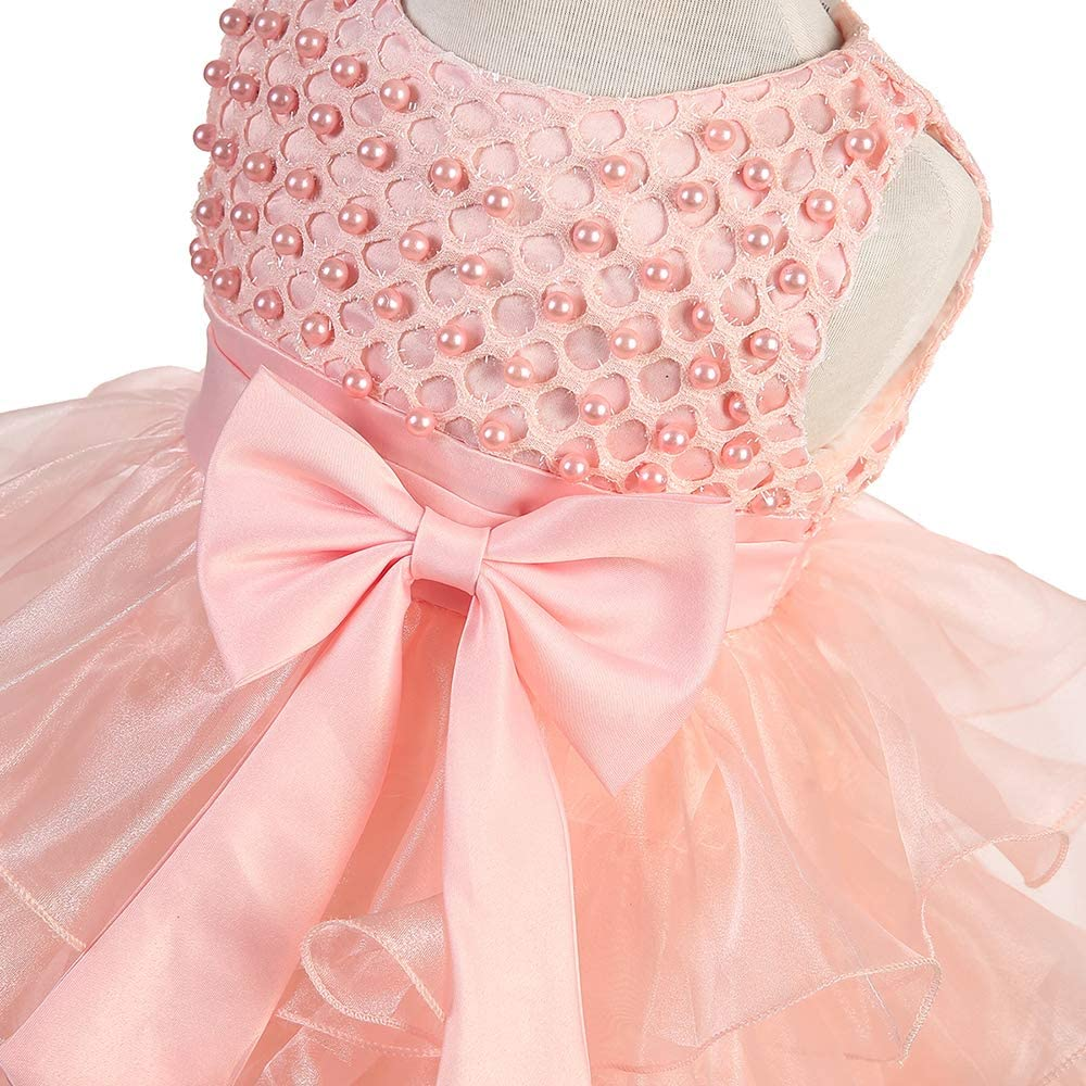  Baby Girl Dresses Ruffle Lace Pageant Party Wedding Flower Girl Dress