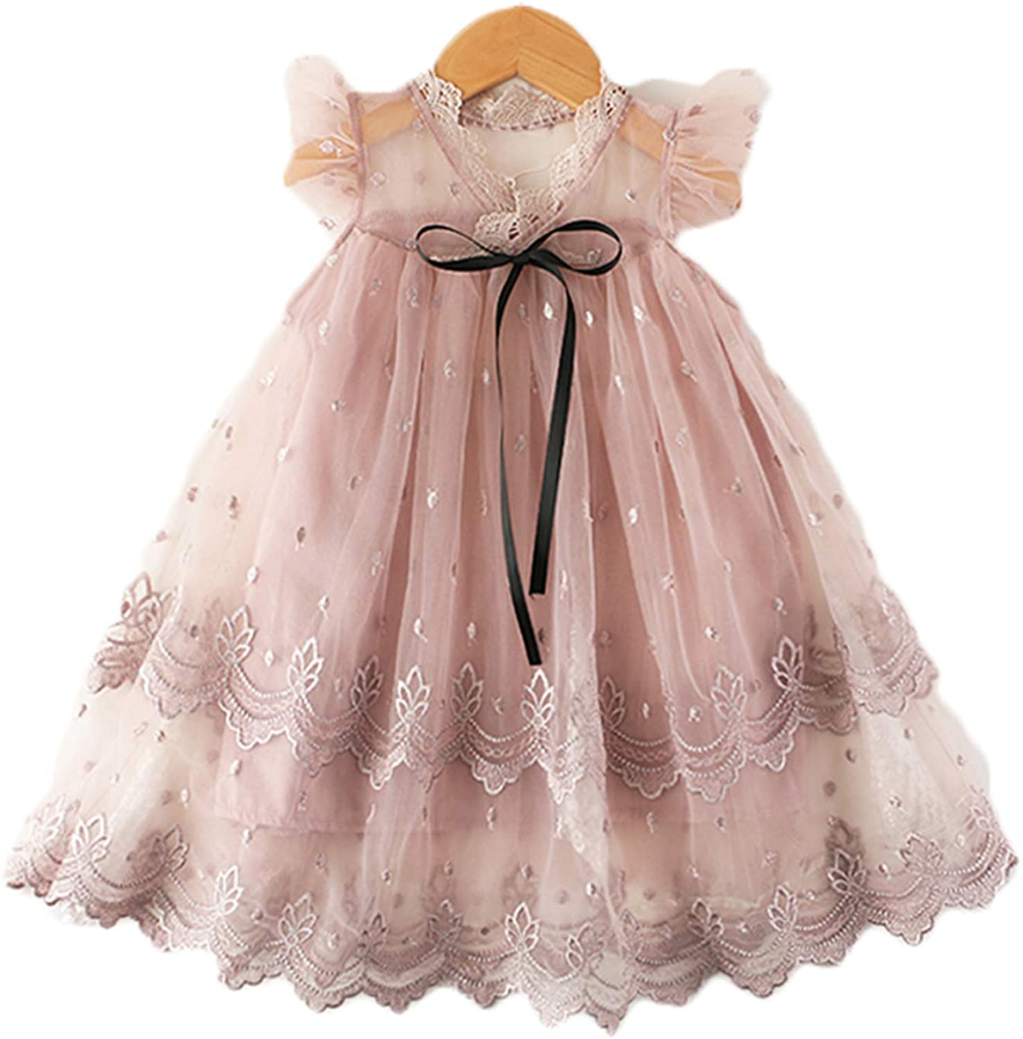 "Lace Tulle Sleeveless Flower Girl Dress for Summer Weddings - Vintage Style"