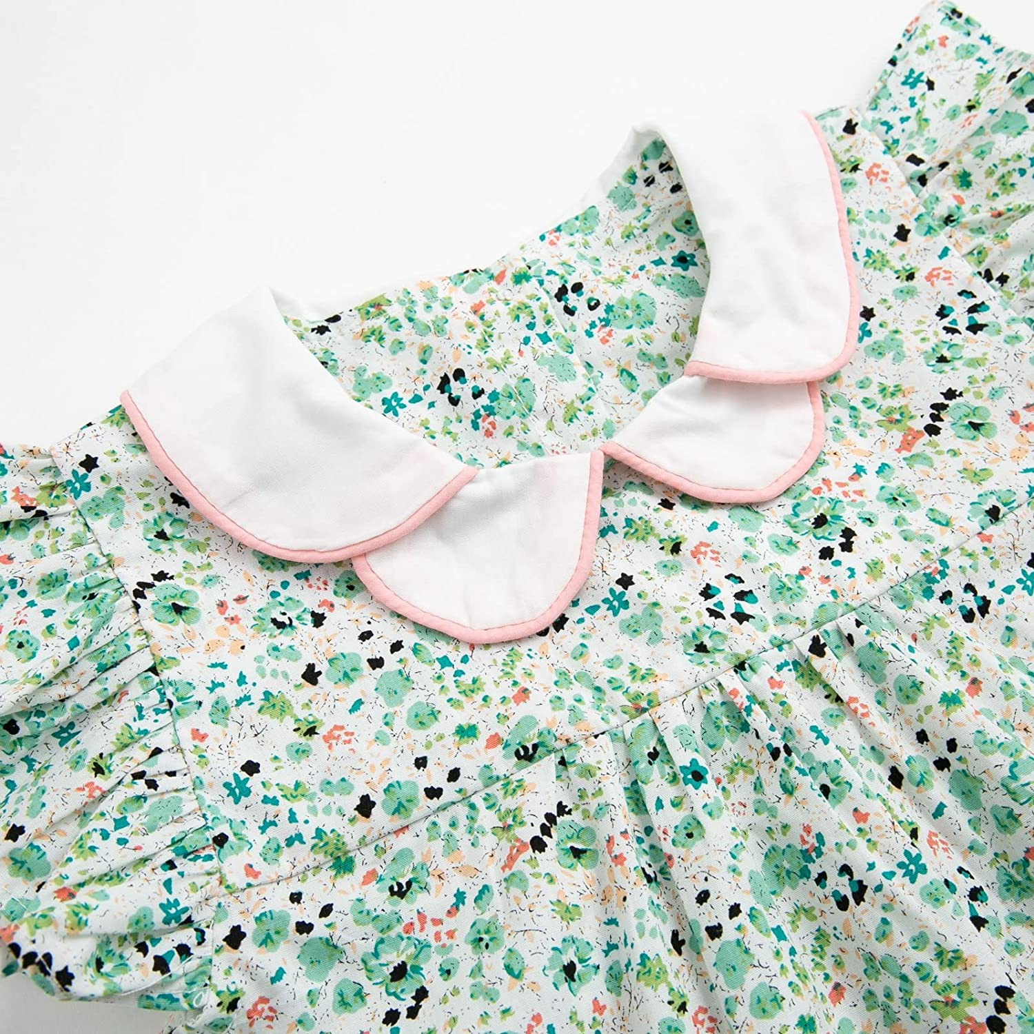 Baby Girls Summer Casual Dresses Toddler Floral Print Sundress Princess Dress