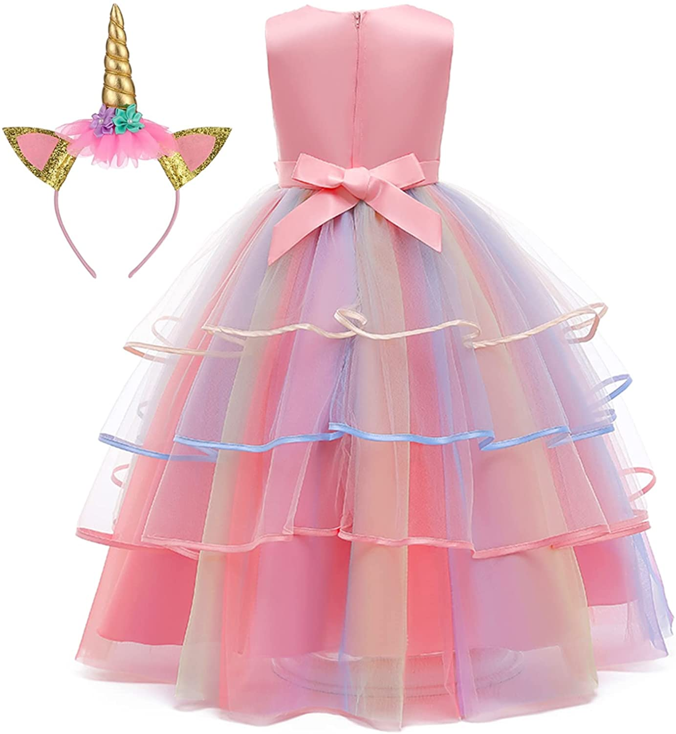 "Princess Unicorn Dress for Little Girls - Ideal for Birthday Parties, Halloween, and Dress-up Occasions"