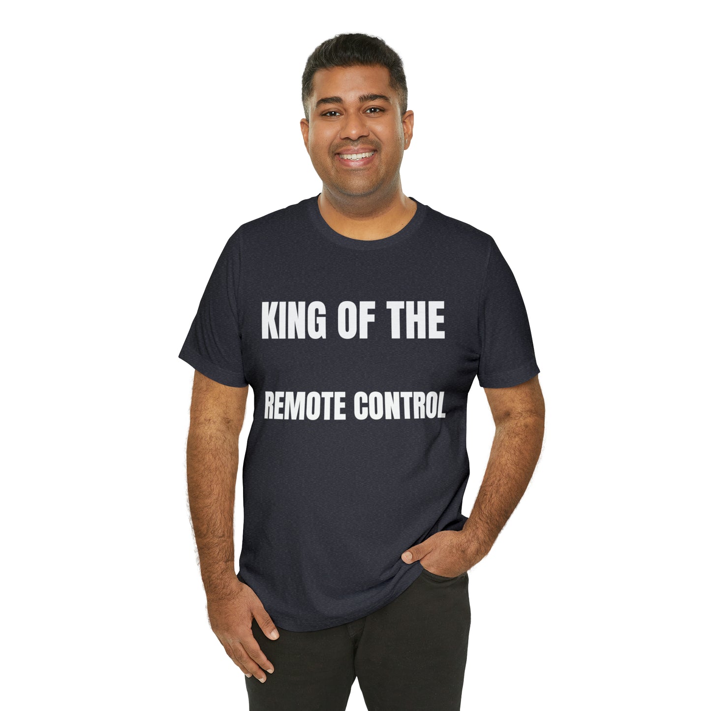 Unisex Jersey Tee: Short Sleeve, King of the Remote Control Design